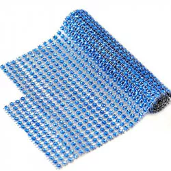 Diamantband blau 90x12 cm