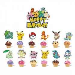 Stichschnitte für Kuchen und Muffins 13 Stück Pokémon