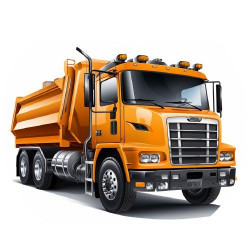 essbares Papier Lkw orange 19,5 cm