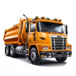 essbares Papier Lkw orange 19,5 cm
