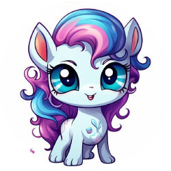 Essbares Papier kleines Einhorn-Pferd 19,5 cm