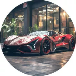 Essbares Papier Super Auto rote 19,5 cm