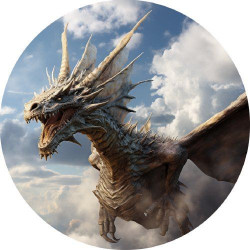 Essbares Papier gefährlicher Drache 19,5 cm