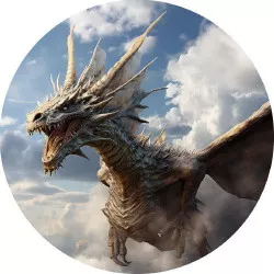 Essbares Papier gefährlicher Drache 19,5 cm