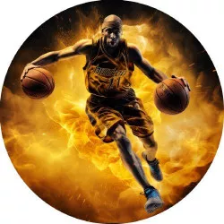 Essbares Papier Basketballspieler 19,5 cm