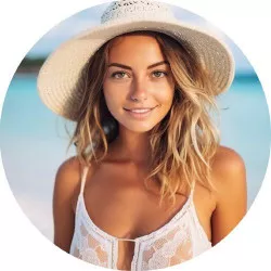 Essbares Papier Schönheit im Urlaub 19,5 cm