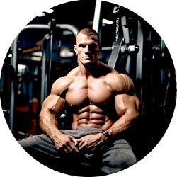 essbares Papier Muskelmann im Fitnessstudio 19,5 cm