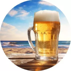 Essbares Papier gekühltes Bier 19,5 cm