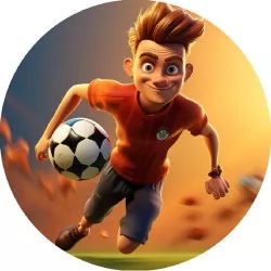 Essbares Papier Fußballspieler 19,5 cm