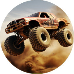Essbares Papier Monster Truck Sprung 19,5 cm