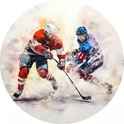 Essbares Papier Eishockeyspieler Spiel 19,5 cm