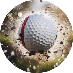 Essbares Papier Golfball Abschlag 19,5 cm