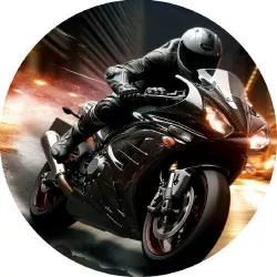 Essbares Papier Motorradfahrer 19,5 cm