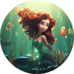 Essbares Seemonster-Märchenpapier 19,5 cm