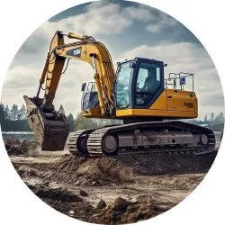 essbares Papierbagger 19,5 cm