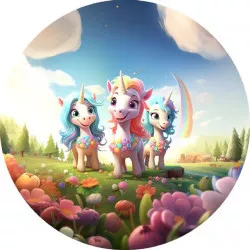 Essbares Papier Einhorn Freunde