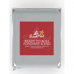 SweetArt Roll- und Modelliermasse Vanille Silber-Grau (250 g)