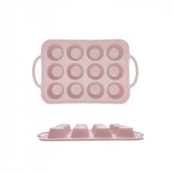 Muffinform aus Silikon mit festem Rand 37,5x22 cm beige