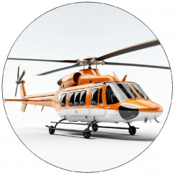 essbares Papier Hubschrauber gelb 19,5 cm