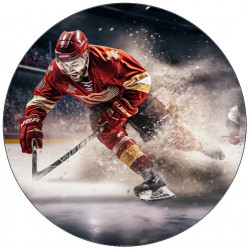 essbares Papier Eishockeyspieler mit Hockeyschläger 19,5 cm