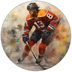 essbares Papier Eishockeyspieler beim Spiel 19,5 cm