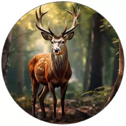 Essbares Papier Reh im Wald 19,5 cm