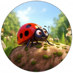 Essbares Papier Marienkäfer 19,5 cm