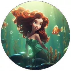 essbares Papier kleine Meerjungfrau sitzend 19,5 cm