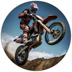 essbares Papier Motocross-Reiter beim Sprung von 19,5 cm