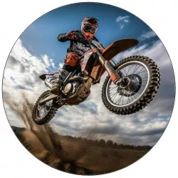 Essbares Papier-Jockey Motocross 19,5 cm