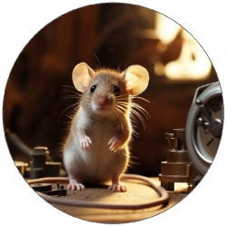 Essbares Papier neugierige Maus 19,5 cm