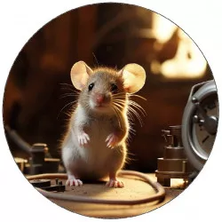 Essbares Papier neugierige Maus 19,5 cm