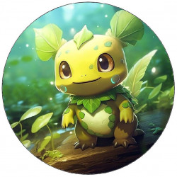 Essbares Papier Pokémon grüne Drache 19,5 cm