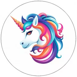 Essbares Papier Einhorn 19,5 cm