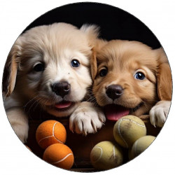 Essbares Hundepapier mit Ballons 19,5 cm