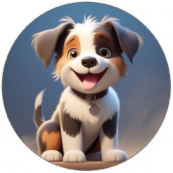 essbares Hundebabypapier dreifarbig 19,5 cm