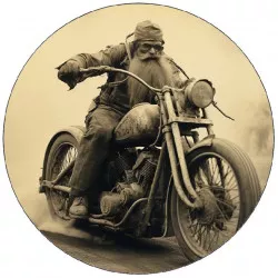essbares Papier-Jockey auf Harley retro Foto 19,5 cm