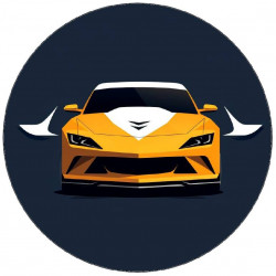 Essbares Papier Sportwagen gelb 19,5 cm