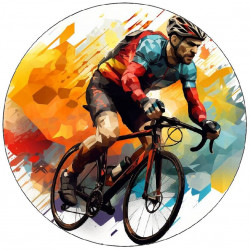 Essbares Papier Radfahrer 19,5 cm