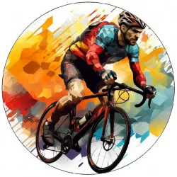 Essbares Papier Radfahrer 19,5 cm