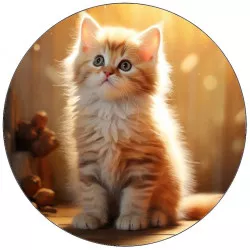 Essbares Papier Katze rote 19,5 cm