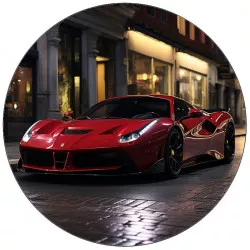 Essbares Papier Super Car Sport rot 19,5 cm