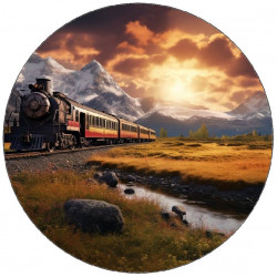 Essbares Papier Zug in dem Land 19,5 cm