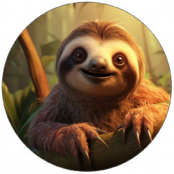 Essbares Kloßpapier Faultier am Ast 19,5 cm