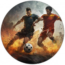 Essbares Papier Fußballspieler nebeneinander 19,5 cm