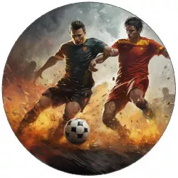 Essbares Papier: Fußballspieler nebeneinander, 19,5 cm