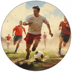 Essbares Papier laufender Fußballspieler 19,5 cm