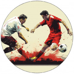 essbares Papier 2 Fußballer 3 19,5 cm