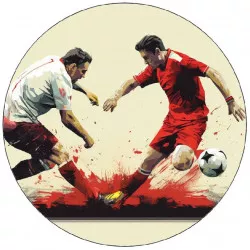 essbares Papier 2 Fußballer 3 19,5 cm