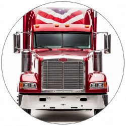 Essbares Papier LKW rote 19,5 cm